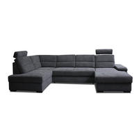 SOFFA i tyg antracit  - mörkbrun/antracit, Klassisk, textil/plast (166/319/183cm) - Best Price