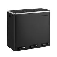 ABFALLSAMMLER 54 l  Metall, Kunststoff  - Silberfarben/Schwarz, Basics, Kunststoff/Metall (61/55,5/34cm)