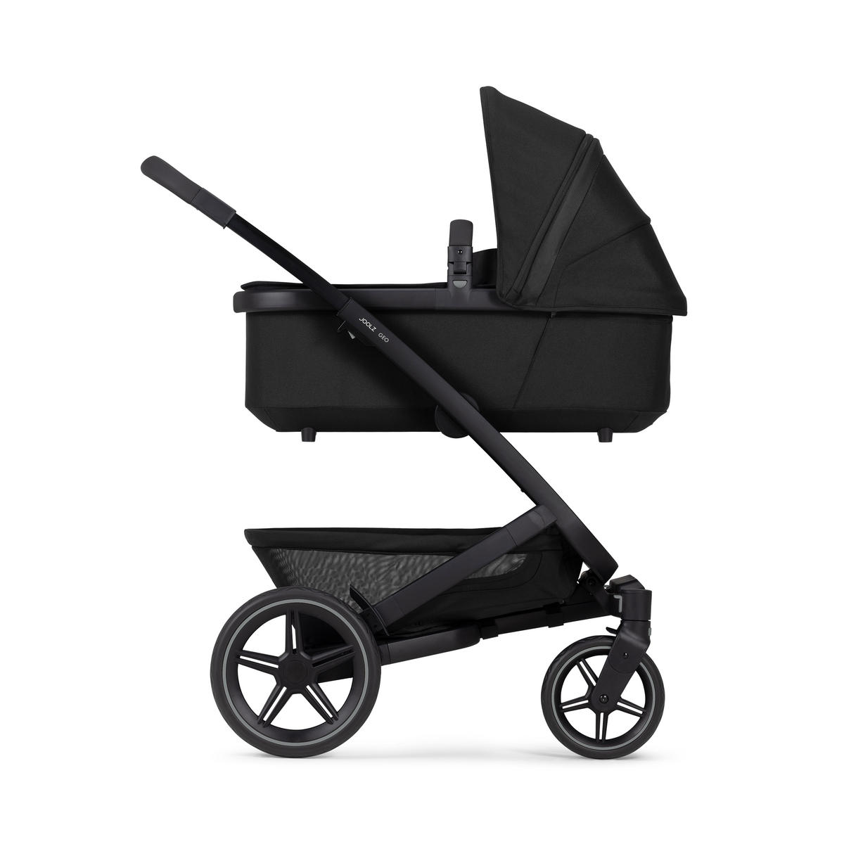 KINDERWAGENSET Geo3 Mono  - Schwarz, Basics, Textil/Metall (60/92-113/77-105cm) - Joolz