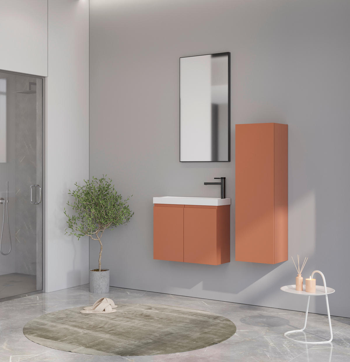 HIGHBOARD COAST  in 30/100/25 cm  - Orange, MODERN, Holzwerkstoff (30/100/25cm) - MID.YOU