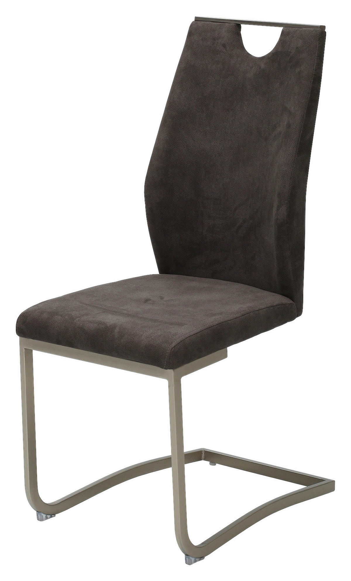 STOLICA  siva, boje kroma  metal, tekstil      - siva/boje kroma, Design, metal/tekstil (43/101/58cm) - Carryhome