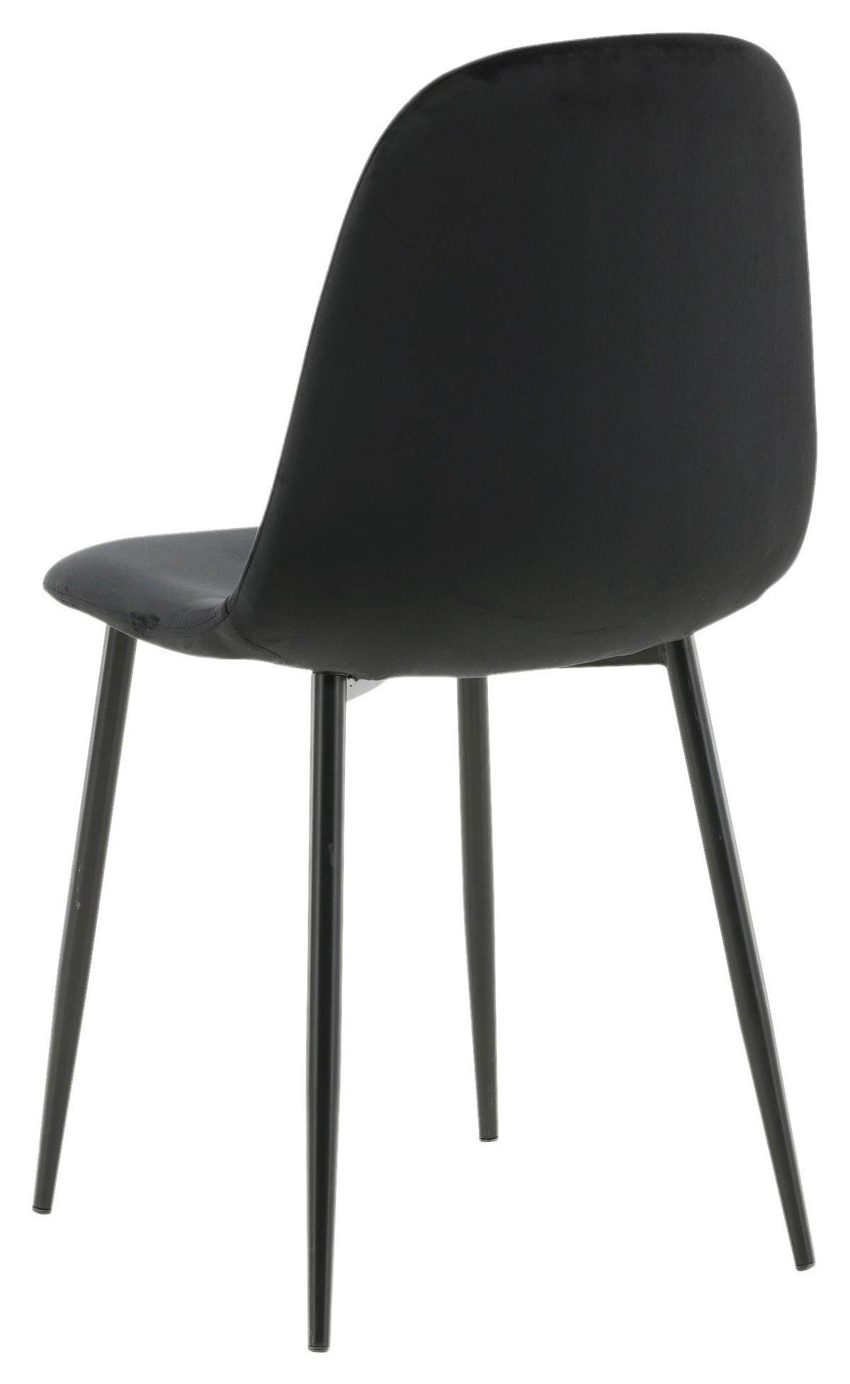 STOLSET 2 styck stål sammet  - svart, Design, metall/textil (44/88/53cm) - Livetastic