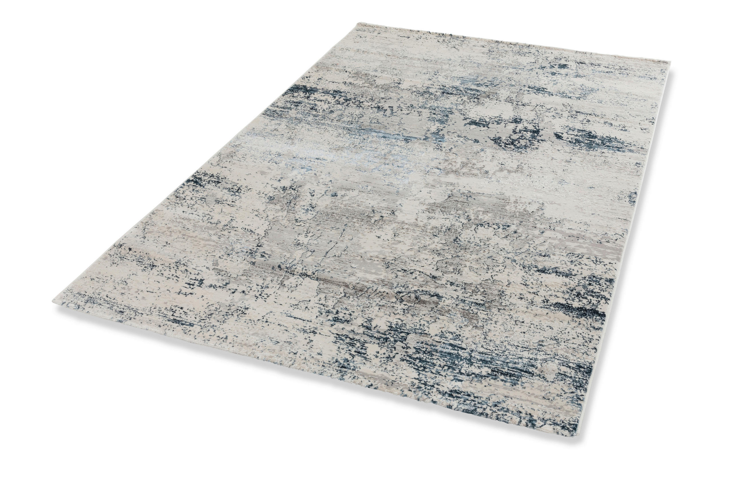 WEBTEPPICH 160/230 cm Noa Blau, Creme, Hellblau, Dunkelblau  - Blau/Creme, KONVENTIONELL, Textil (160/230cm)