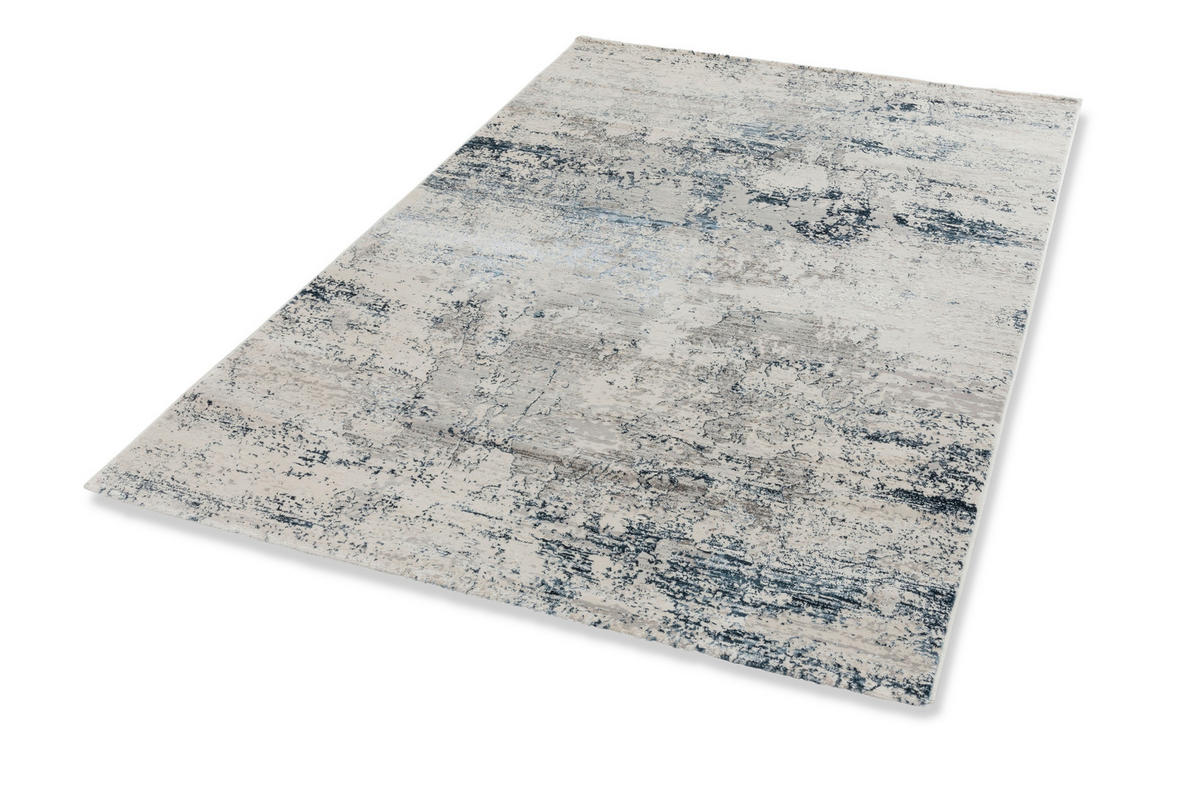 WEBTEPPICH 160/230 cm Noa Blau, Creme, Hellblau, Dunkelblau  - Blau/Creme, KONVENTIONELL, Textil (160/230cm)