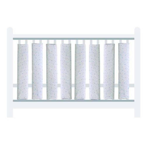 ZAŠTITNA OGRADICA ZA KREVET - bela/plava, Osnovno, tekstil (27/56cm)