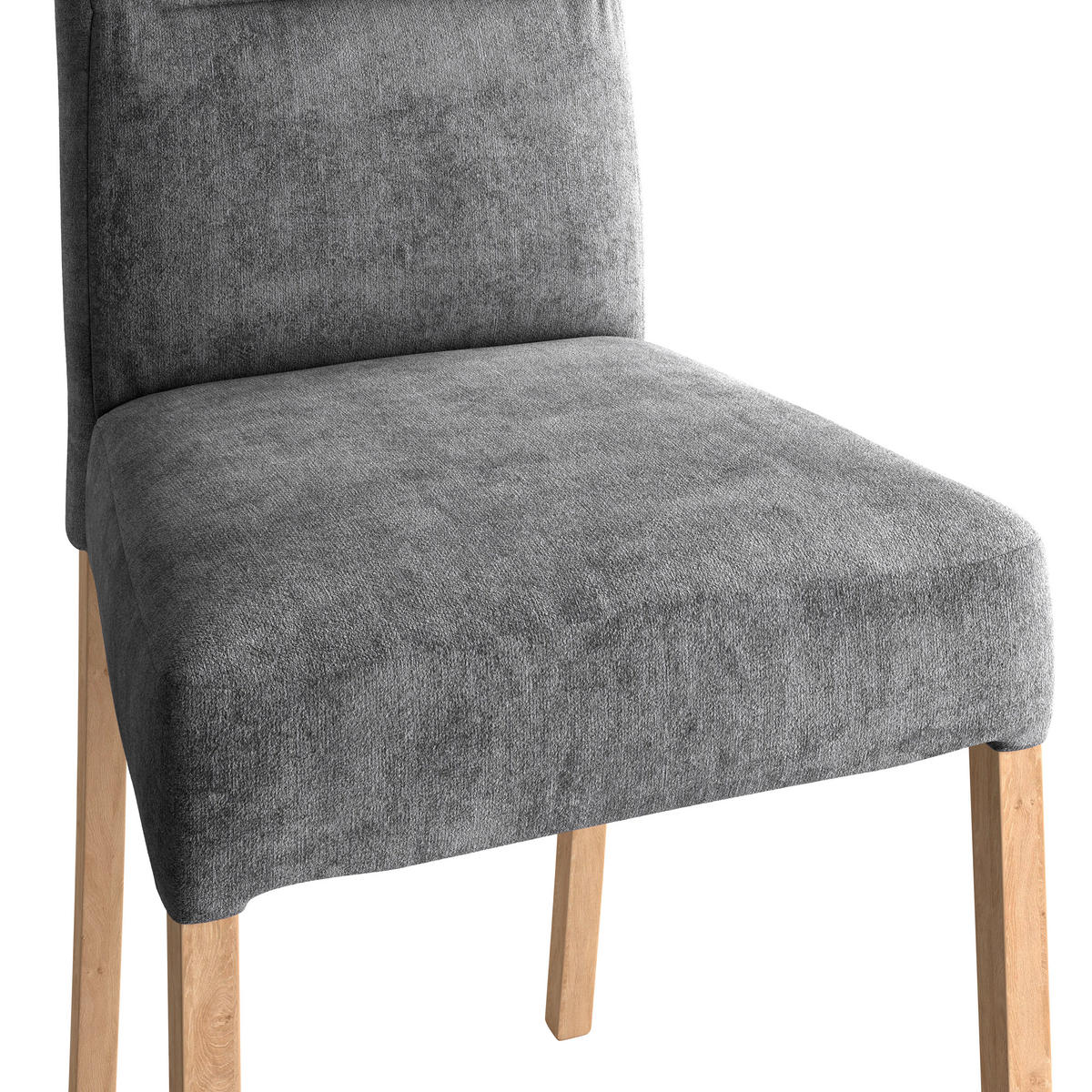 STUHL - Eichefarben/Schwarz, KONVENTIONELL, Holz/Textil (43/91/58cm) - Livetastic