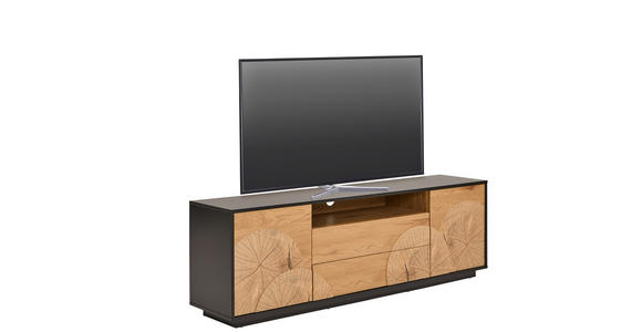 LOWBOARD in 170/56/40 cm - Eichefarben/Schwarz, LIFESTYLE, Holzwerkstoff (170/56/40cm) - Xora