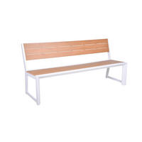 ZAHRADNÍ LAVICE kov, plast - bílá/hnědá, Basics, kov/plast (180/81/59cm) - Gardenson