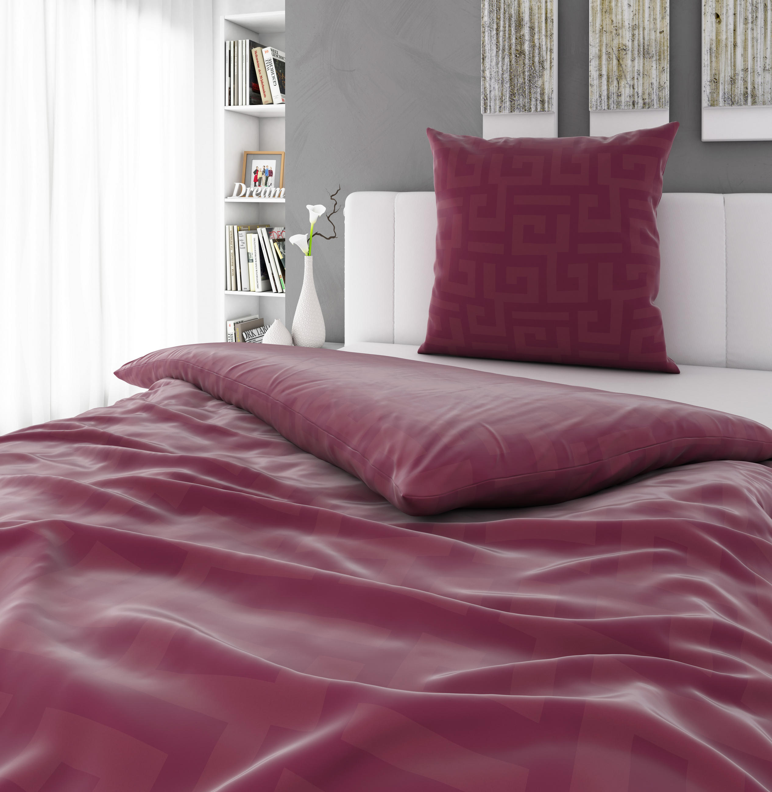 KISSENHÜLLEN-SET 40/80 cm - Lila, Basics, Textil (40/80cm) - Bio:Vio