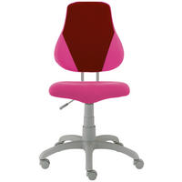 OTOČNÁ ŽIDLE PRO MLÁDEŽ, světle růžová, vínově červená - šedá/vínově červená, Basics, textil/plast (46/84-106/64cm) - Xora