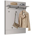 GARDEROBE 5-teilig  in 266/200/38 cm  - Beige/Schwarz, KONVENTIONELL, Glas/Holzwerkstoff (266/200/38cm) - Voleo