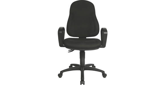 DREHSTUHL in Schwarz - Schwarz, KONVENTIONELL, Kunststoff/Textil (46/100-118/45cm) - Cantus