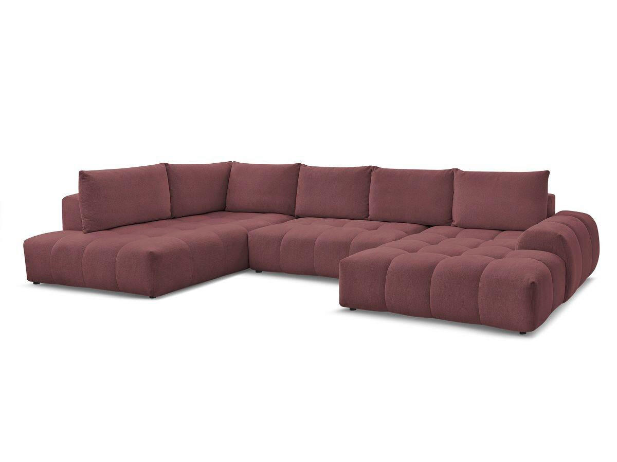 ECKSCHLAFSOFA EVEREST  mit Rücken echt, Armteil links, Armteil rechts Flachgewebe Rot  - Rot/Schwarz, MODERN, Kunststoff/Textil (423/212/90cm)