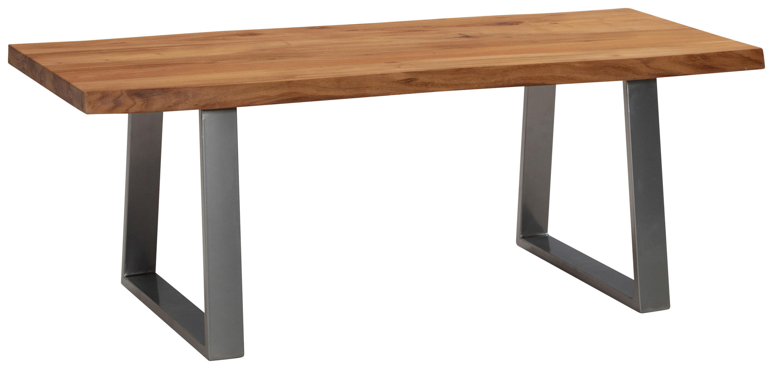 COUCHTISCH Akazie massiv 120/60/46 cm rechteckig Akaziefarben  - Chromfarben/Akaziefarben, Design, Holz/Metall (120/60/46cm) - MID.YOU