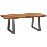 COUCHTISCH in Holz 120/60/46 cm  - Chromfarben/Akaziefarben, Design, Holz/Metall (120/60/46cm) - MID.YOU