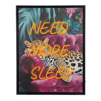 LED-BILD Tiere Multicolor  - Multicolor/Schwarz, Basics, Holzwerkstoff/Kunststoff (63/83/4cm)