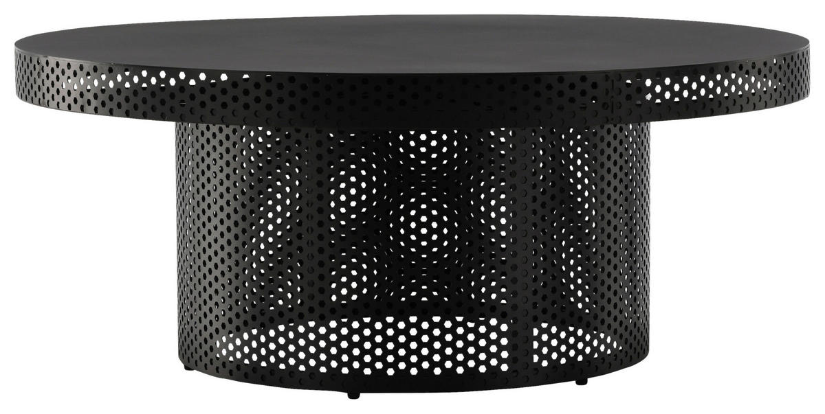 COUCHTISCH 100/100/40 cm rund Schwarz  - Schwarz, Design, Metall (100/100/40cm) - Livetastic