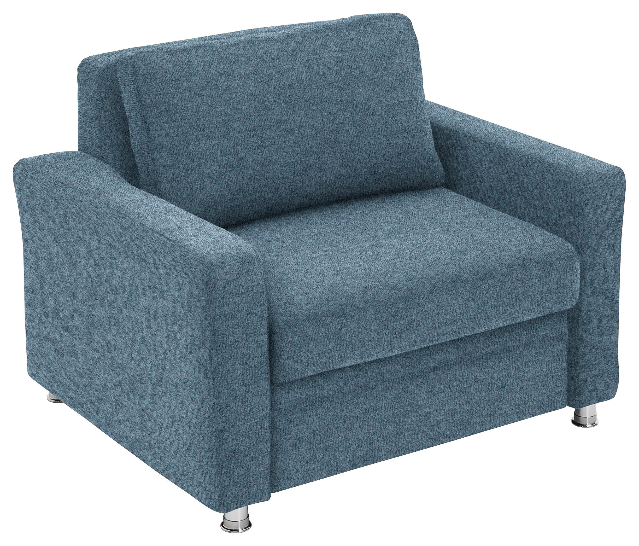 BÄDDFÅTÖLJ i flatväv blå  - blå, Klassisk, metall/textil (116/90/100cm) - Livetastic