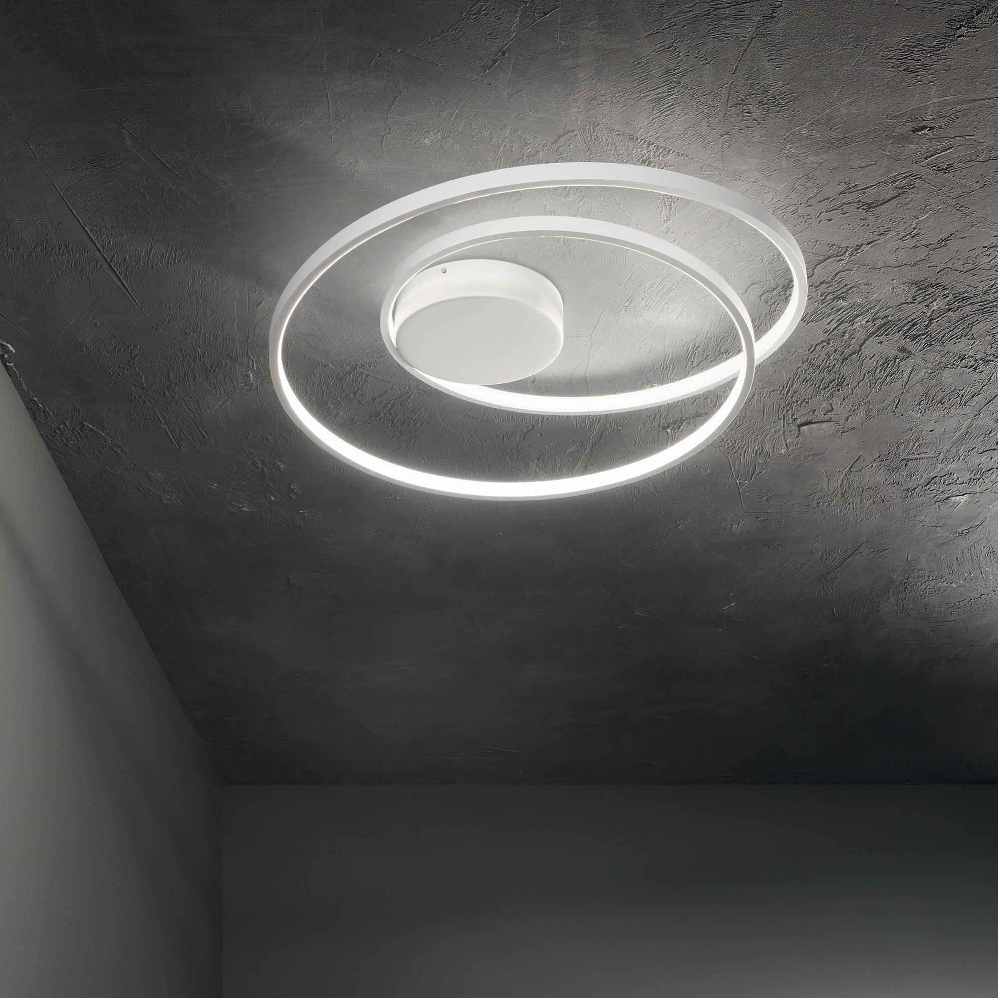 LED-DECKENLEUCHTE Bianco 60/18 cm   - Weiß, Design, Kunststoff/Metall (60/18cm) - Ideal Lux