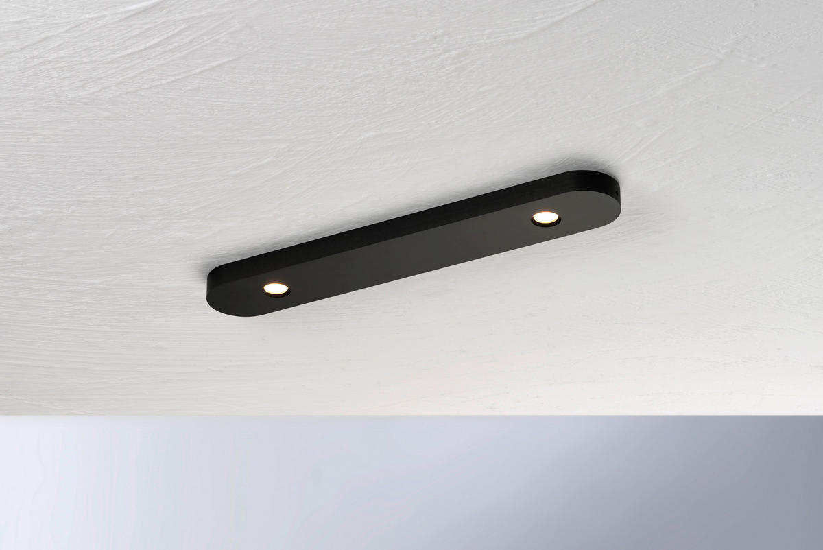 LED-DECKENLEUCHTE 30/5/1,5 cm   - Schwarz, Design, Metall (30/5/1,5cm) - BOPP