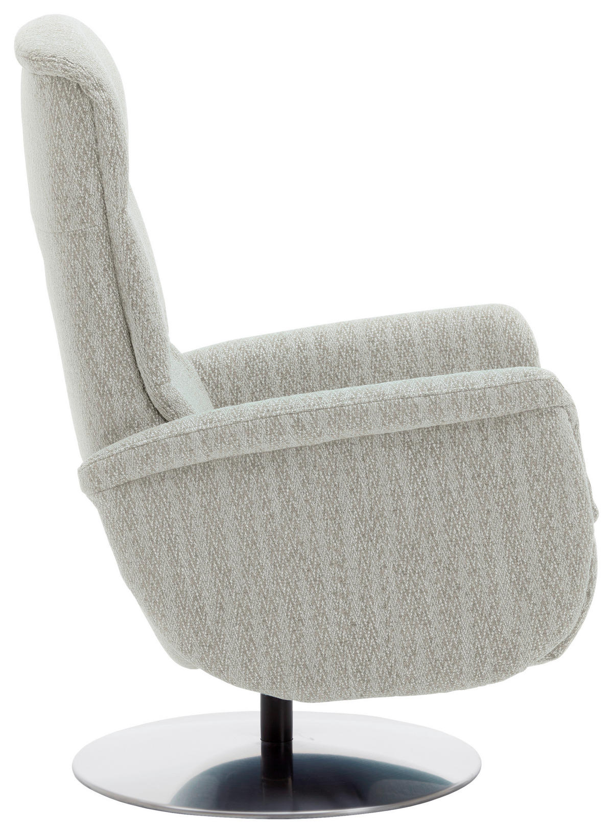 RELAXSESSEL in Textil Hellgrau  - Edelstahlfarben/Hellgrau, Design, Textil/Metall (71/112/83cm) - Dieter Knoll