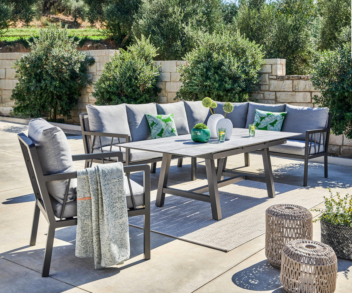 MOBILIER TERASĂ ȘI LOUNGE  197/254 cm   - antracit/gri, Design, metal (197/254cm) - Amatio