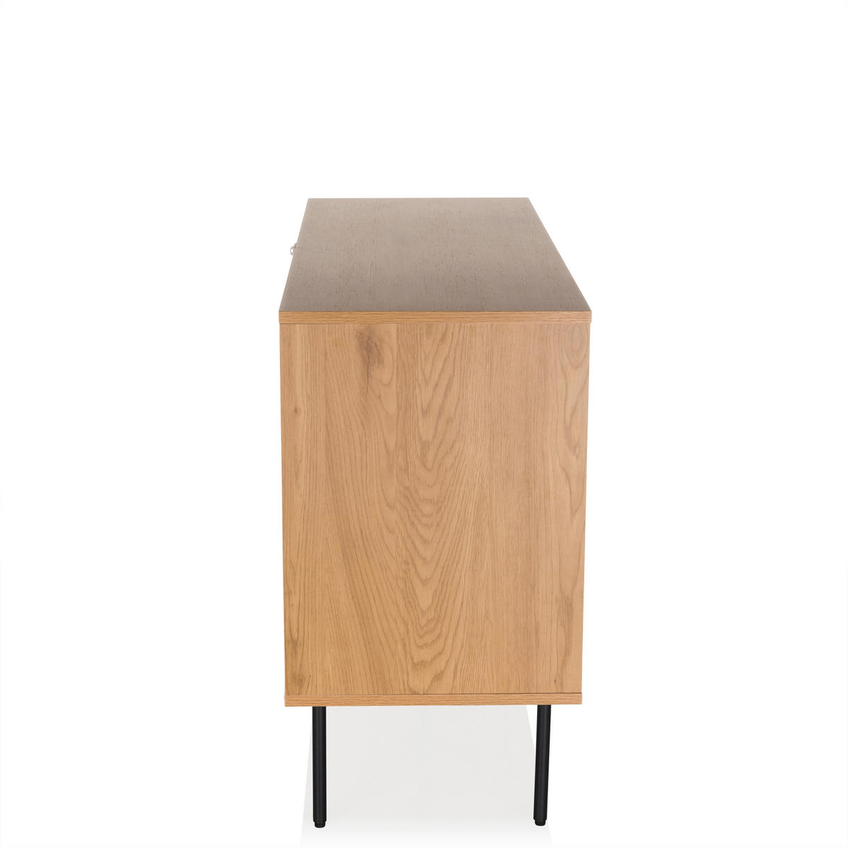 SIDEBOARD  in 100/74/40 cm  - Eichefarben/Schwarz, MODERN, Holzwerkstoff/Metall (100/74/40cm) - MID.YOU