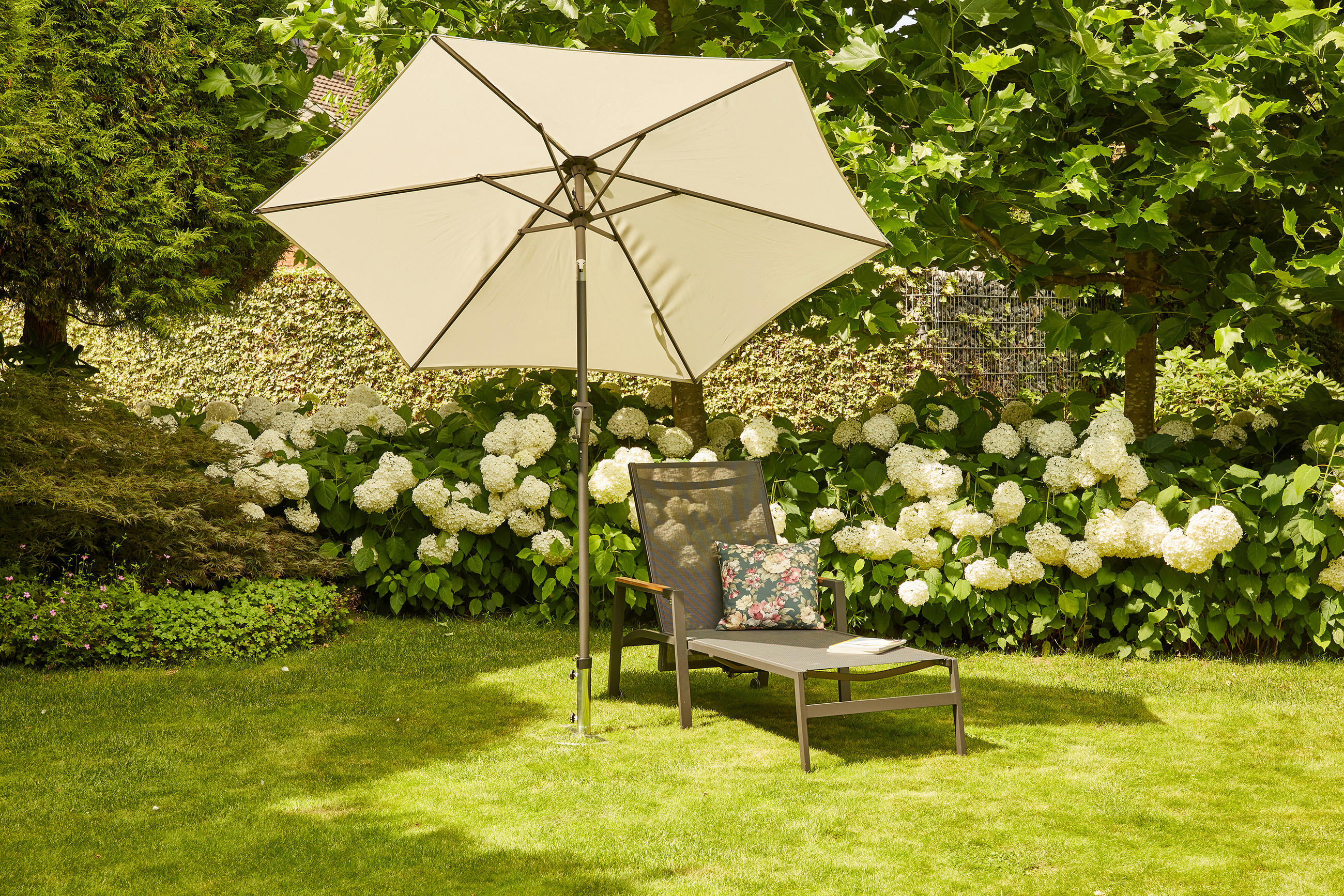 SONNENSCHIRMSTÄNDER - Silberfarben, KONVENTIONELL, Metall (40/54/40cm) - Siena Garden