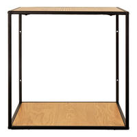 WANDREGAL Schwarz, Braun  - Schwarz/Braun, Design, Holz/Metall (36/36/36cm)