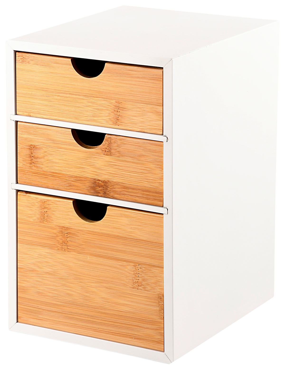 SCHUBLADENBOX    17,5/21,5/27,5 cm  - Hellbraun/Weiß, Basics, Holz/Holzwerkstoff (17,5/21,5/27,5cm) - Kesper