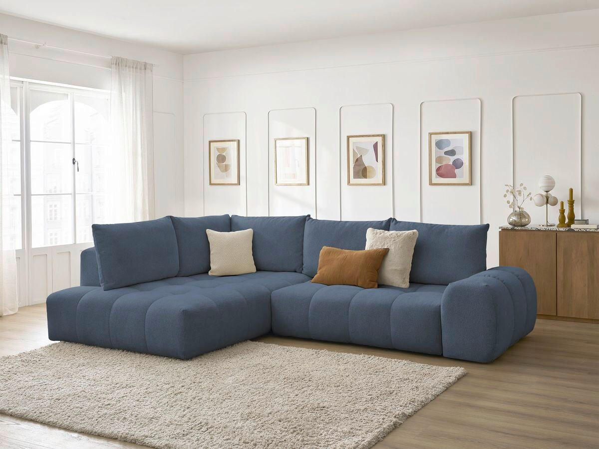 XXXLutz Eckschlafsofa Everest Dunkelblau 320x212 cm