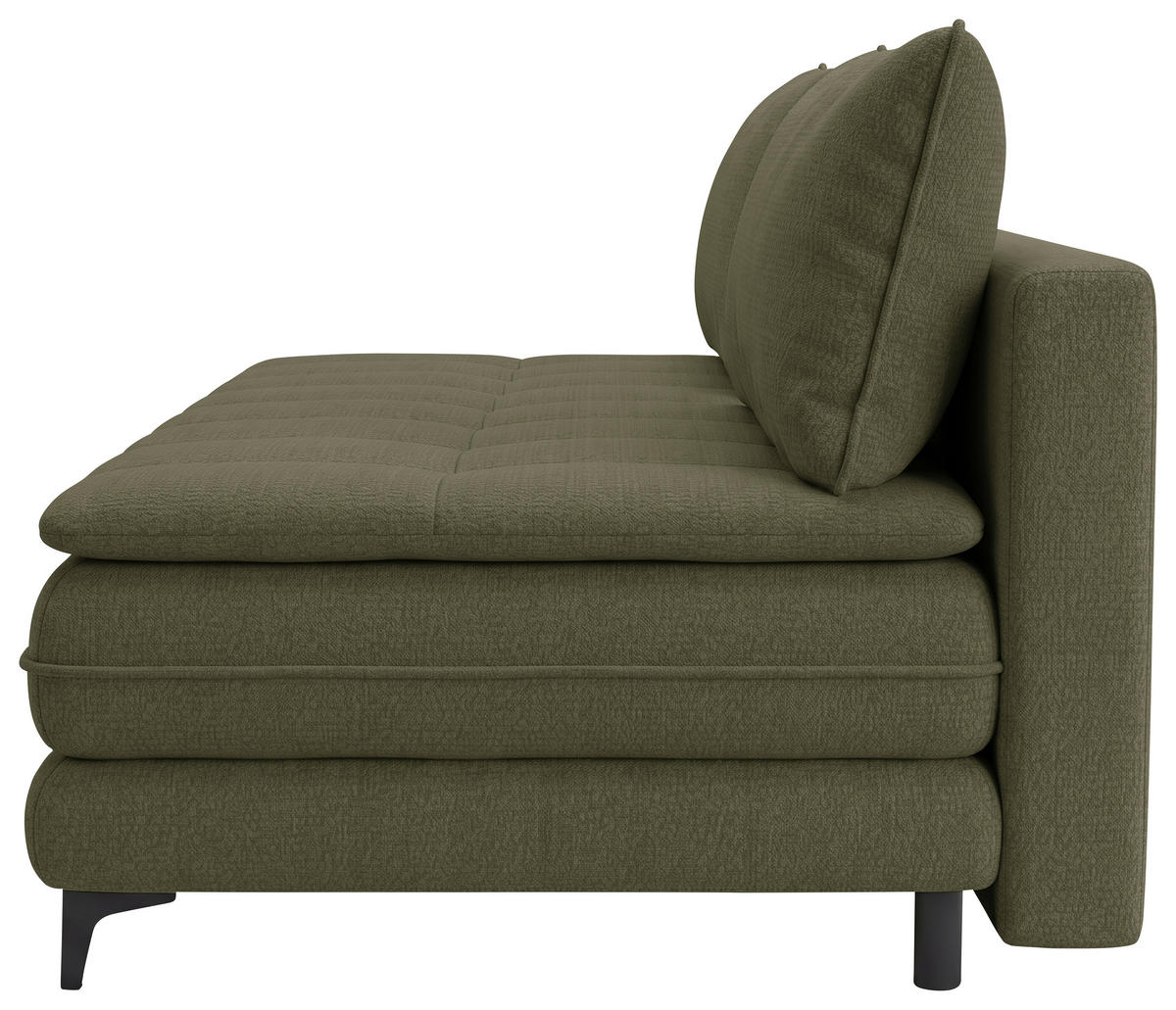 SCHLAFSOFA Chenille Dunkelgrün  inkl. Bettkasten, Schlaffunktion, Topper  - Dunkelgrün/Schwarz, Design, Textil/Metall (200/95/92cm) - Stylife