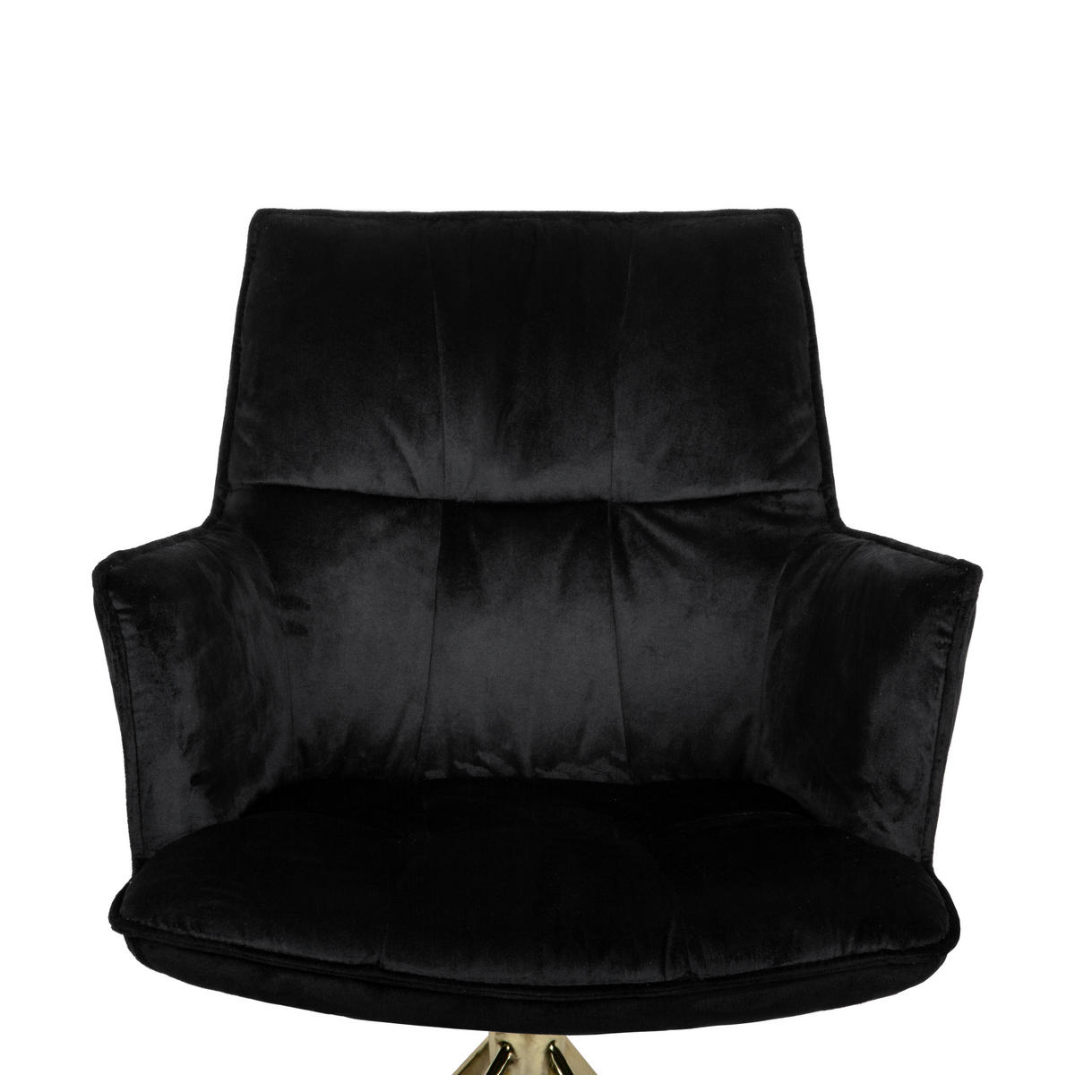 ARMLEHNSTUHL  in Edelstahl Samt  - Goldfarben/Schwarz, Design, Textil/Metall (59/89,5/63cm) - Novel