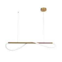 LED-HÄNGELEUCHTE 160/15/130 cm    - Goldfarben, Design, Metall (160/15/130cm)