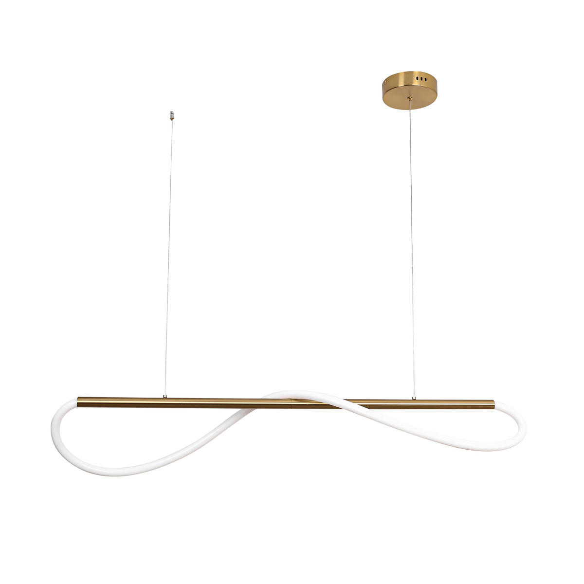 LED-HÄNGELEUCHTE 160/15/130 cm    - Goldfarben, Design, Metall (160/15/130cm)