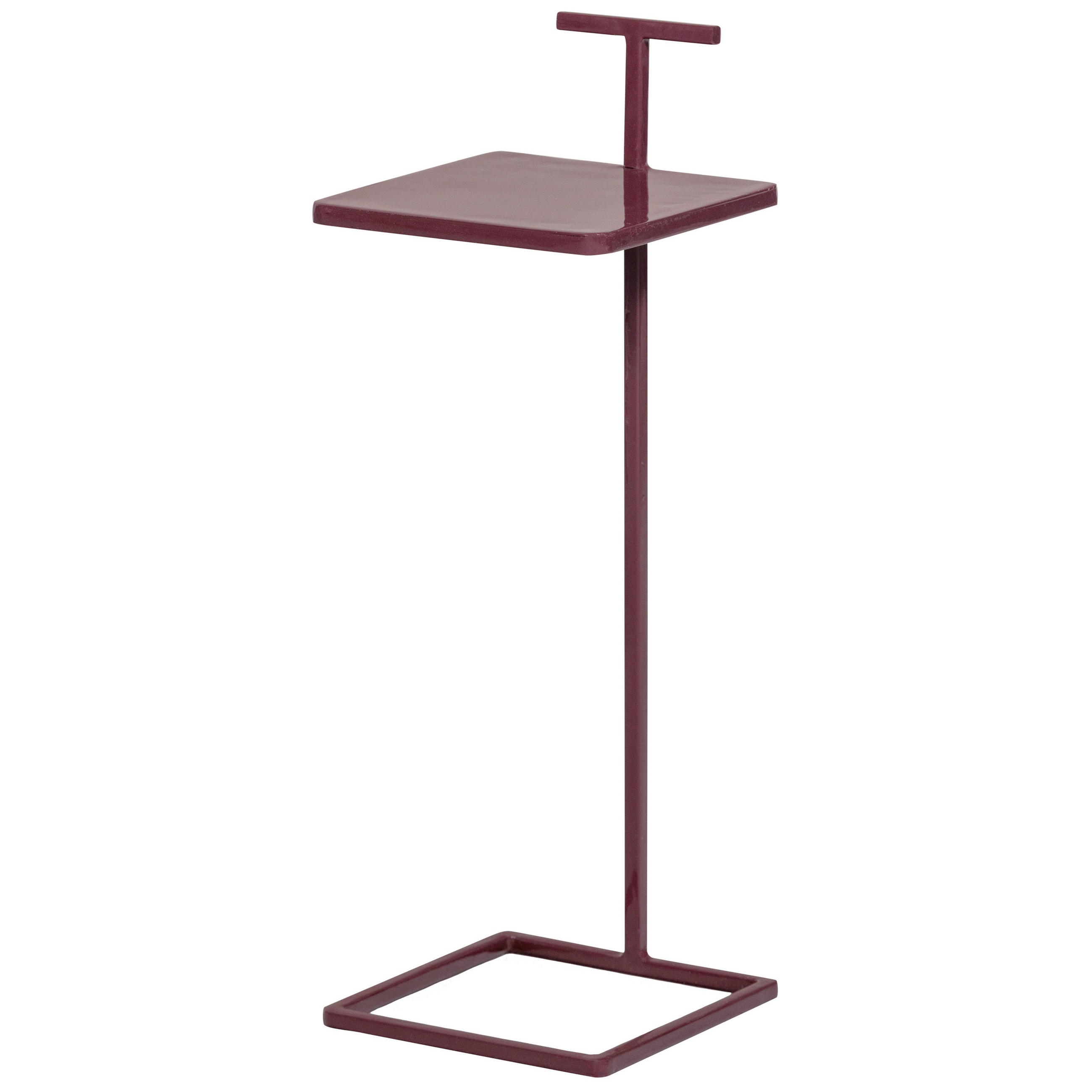BEISTELLTISCH in Metall 22/22/64 cm  - Aubergine, Design, Metall (22/22/64cm) - Livetastic
