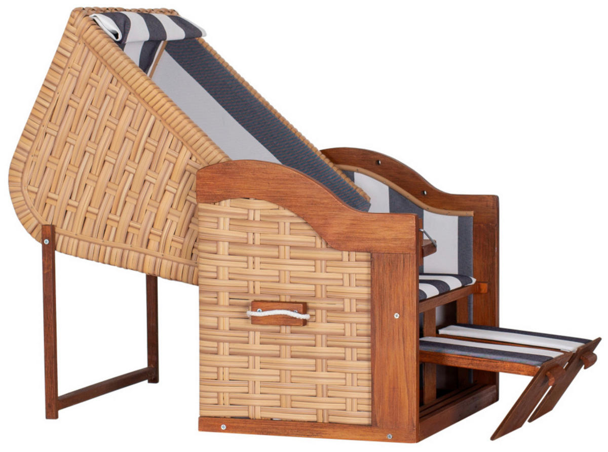 STRANDKORB Braun  - Braun, MODERN, Holz/Textil (40/59/32cm)