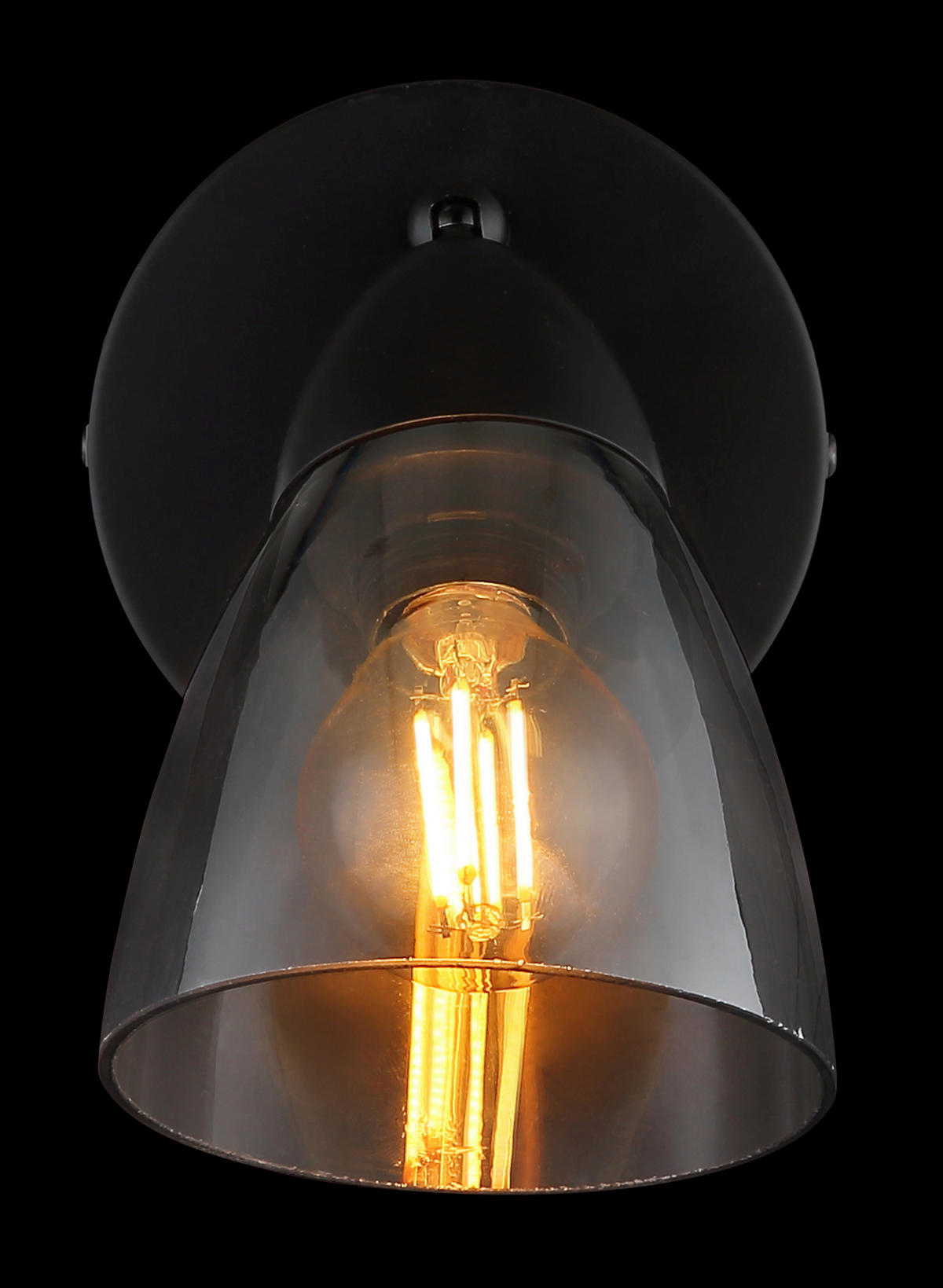STRAHLER Paula 10/18,5/15,5 cm  - Schwarz/Grau, Design, Glas/Metall (10/18,5/15,5cm) - Globo