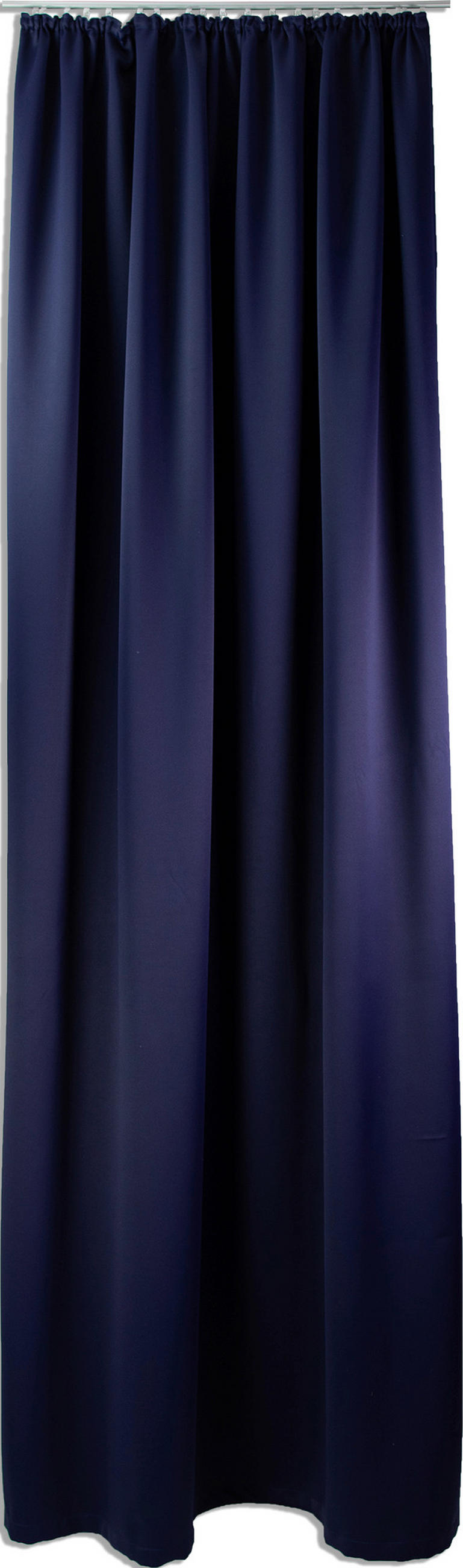 WÄRMESCHUTZVORHANG THERMOVORHANG Verdunkelung 140/245 cm   - Dunkelblau, Basics, Textil (140/245cm)