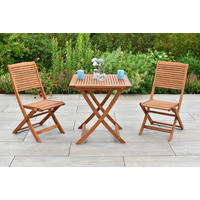 BALKONSET  3-teilig  - Akaziefarben, KONVENTIONELL, Holz - Gardenson