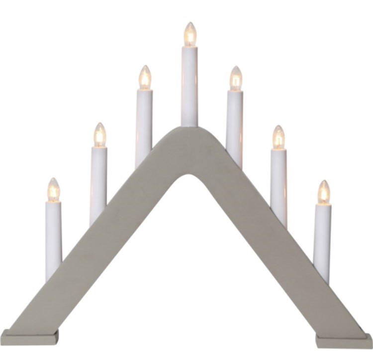ADVENTSLJUSSTAKE  - silver/grå, Basics, trä/plast (41/36/5cm)