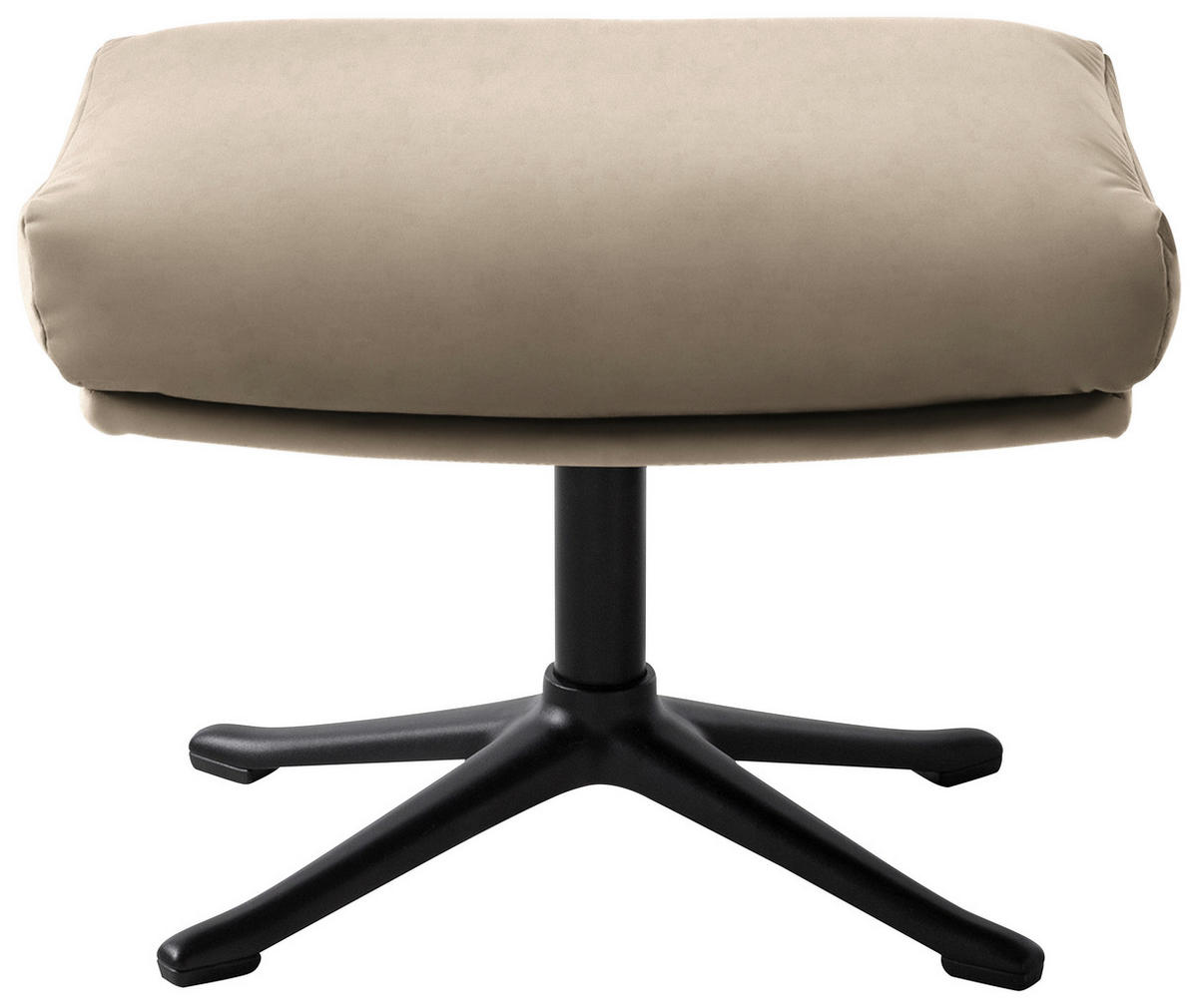 HOCKER in Textil Beige  - Beige/Schwarz, Design, Textil/Metall (51/37/41cm) - home24