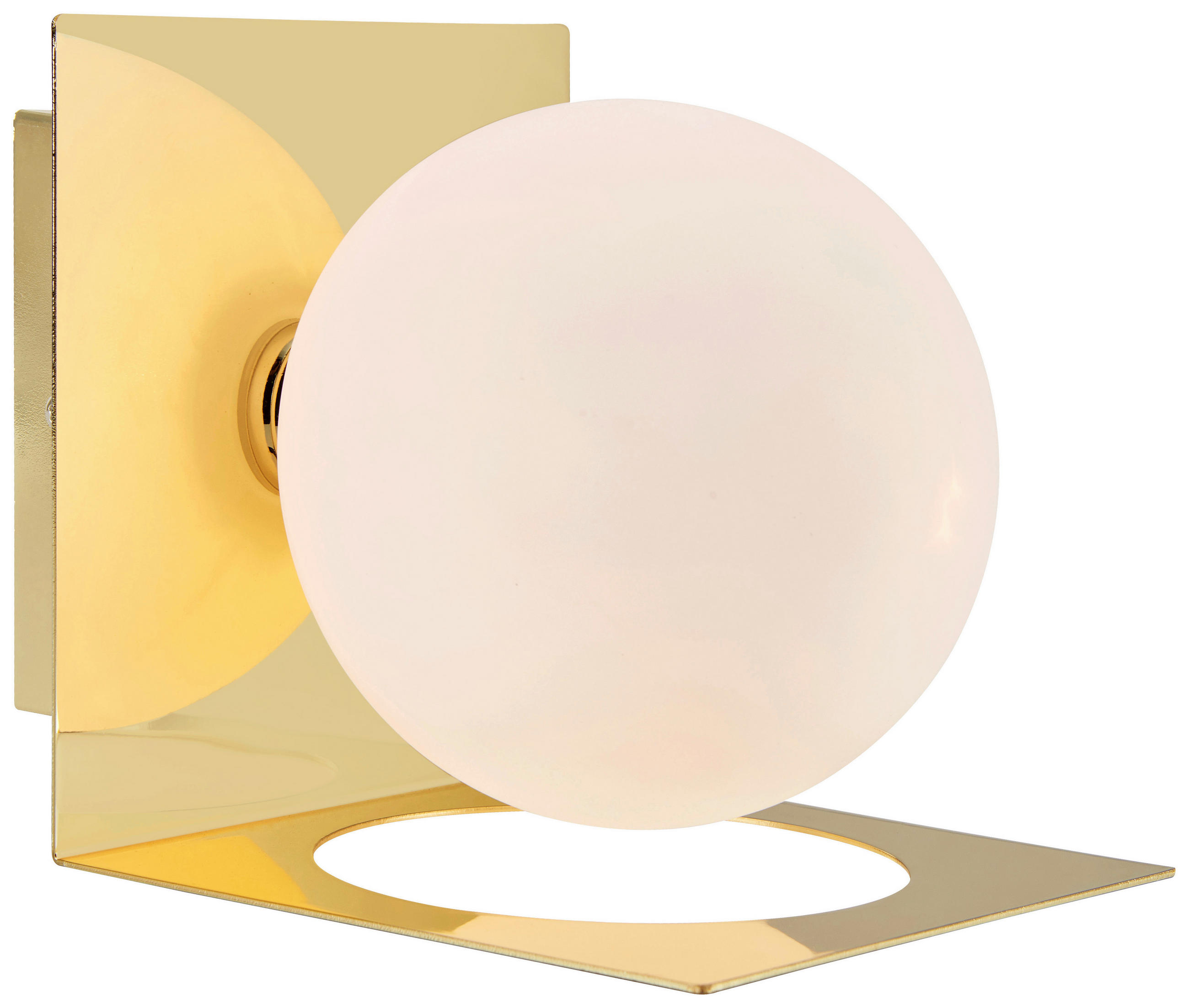 WANDLEUCHTE - Messingfarben/Opal, Basics (13.5/13.5/16.2cm) - Markslöjd