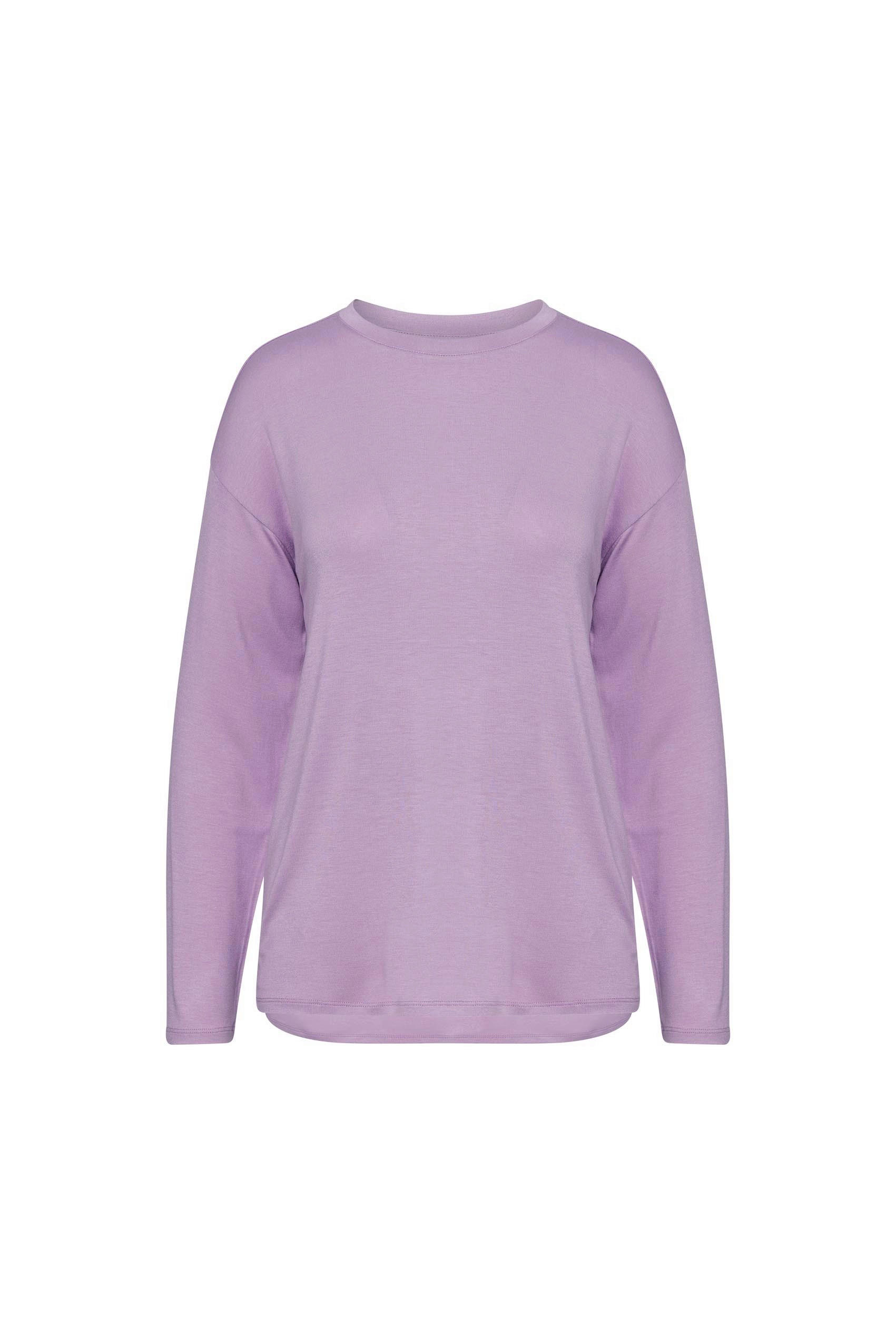 HORNÝ DIEL PYŽAMA velikost: L - lila, Basics, textil (Lnull) - Essenza