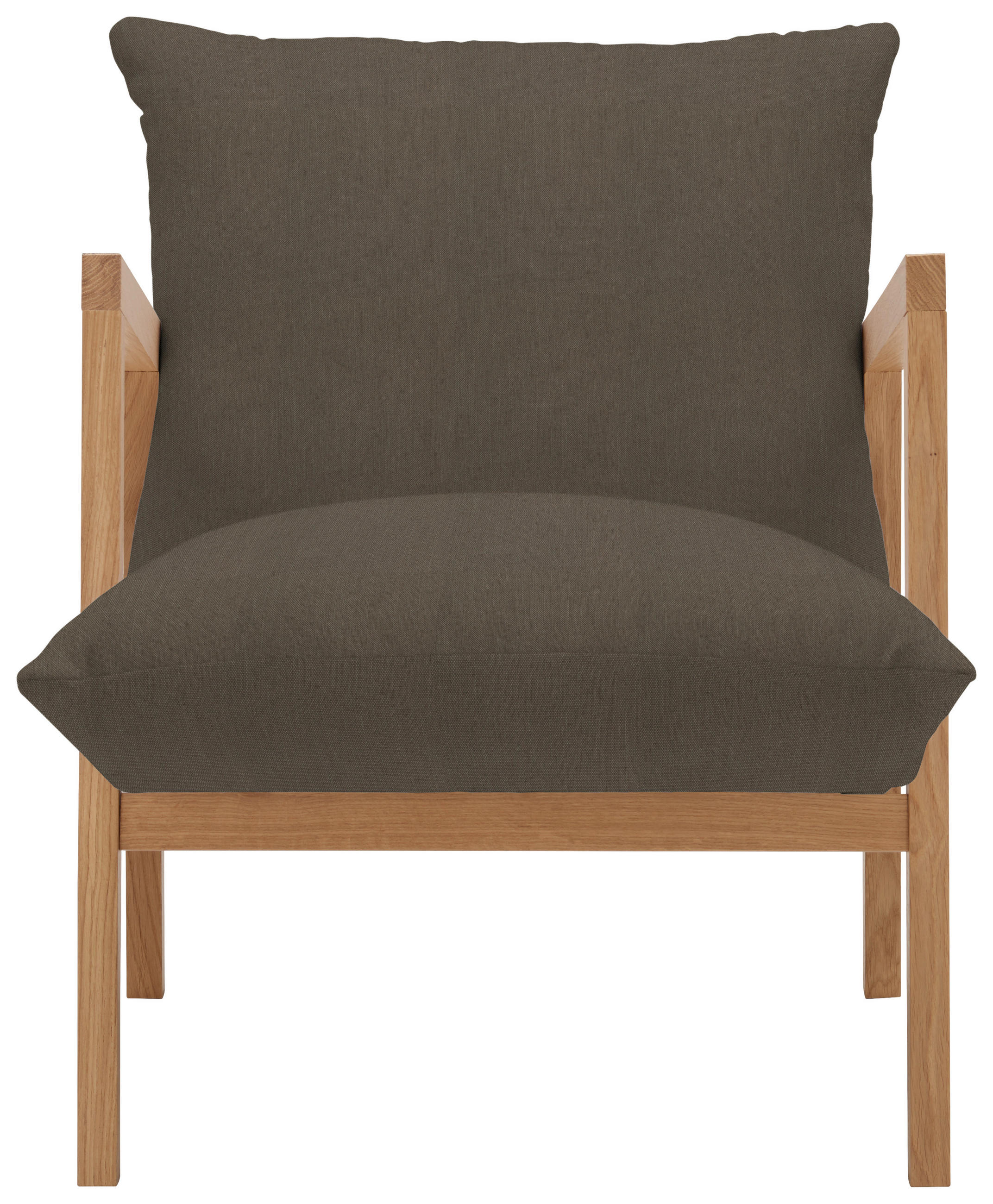 SESSEL Webstoff Dunkelgrün    - Dunkelgrün/Eichefarben, Design, Holz/Textil (65/80/85cm) - Carryhome
