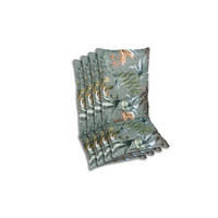 SESSELAUFLAGENSET in Braun, Grau, Grün, Graublau Blätter  - Graublau/Braun, Basics, Textil (50/7/120cm)