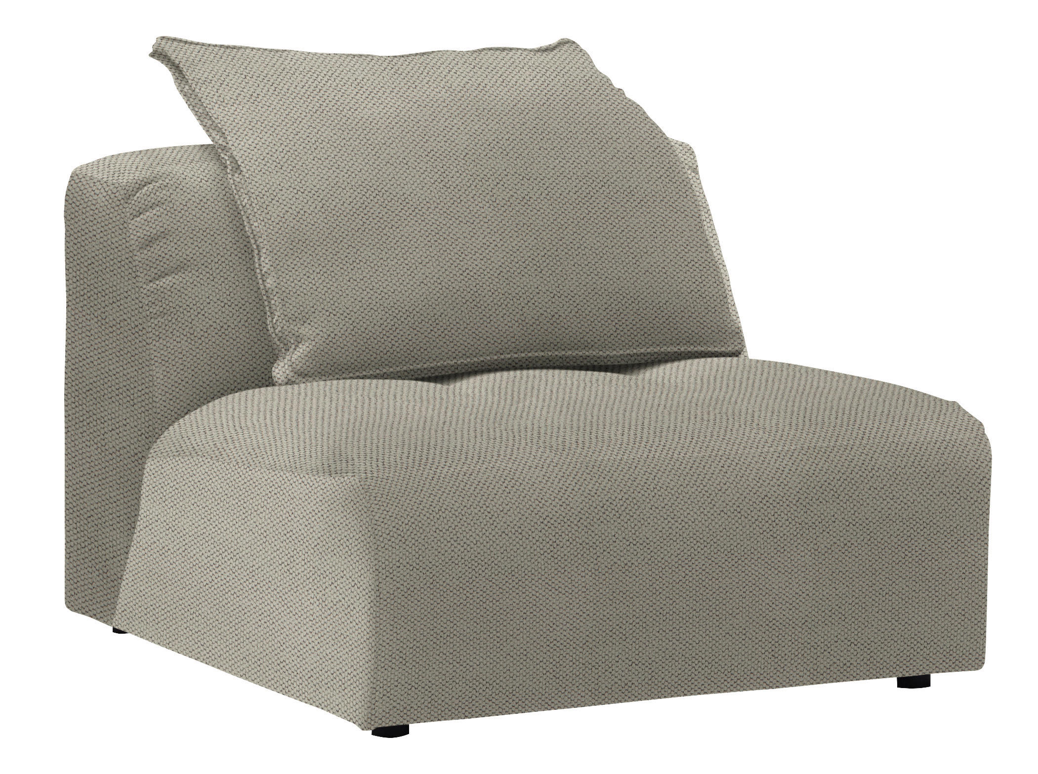 SESSEL in Webstoff Hellgrau  - Hellgrau/Schwarz, MODERN, Kunststoff/Textil (98/77/108cm) - Stylife