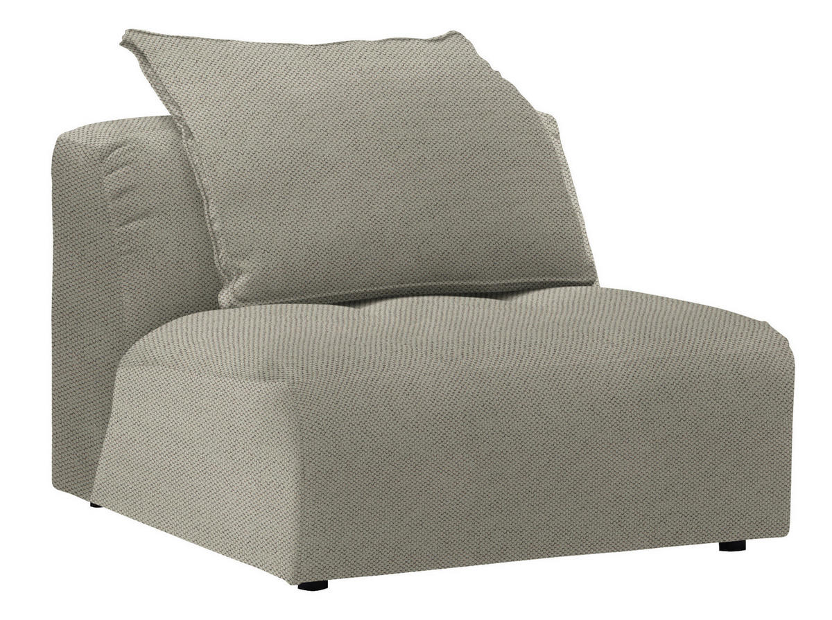 SESSEL in Webstoff Hellgrau  - Hellgrau/Schwarz, Modern, Kunststoff/Textil (98/77/108cm) - Stylife