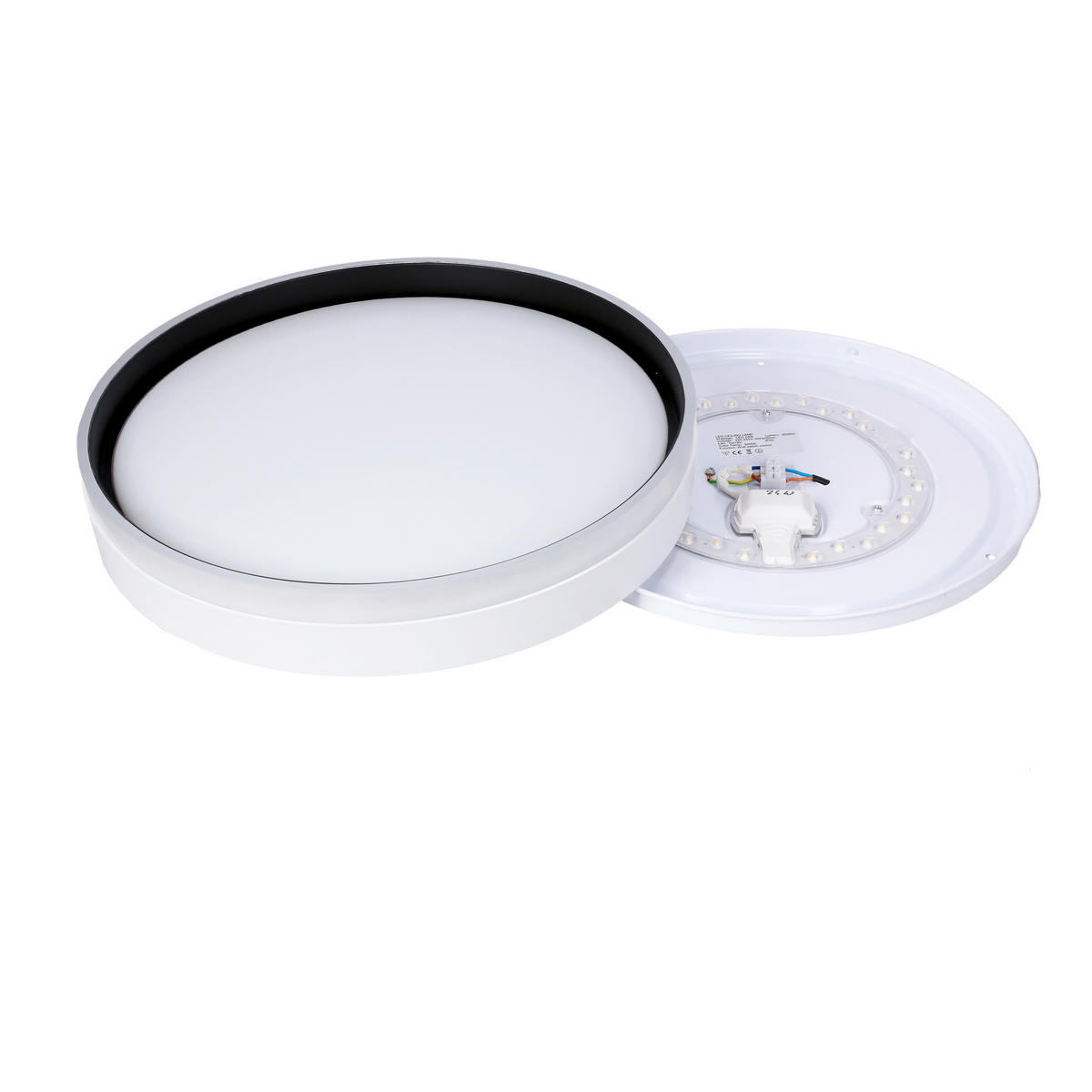 LED-TAKLAMPA Florida 40/40/7.5 cm  - vit/svart, Klassisk, metall/plast (40/40/7.5cm)