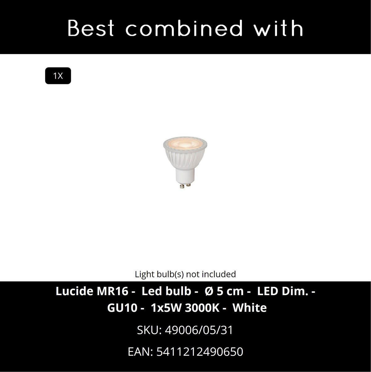 SCHIENENSYSTEM Track 9/9/12,8 cm   - Weiß, Basics, Metall (9/9/12,8cm) - Lucide